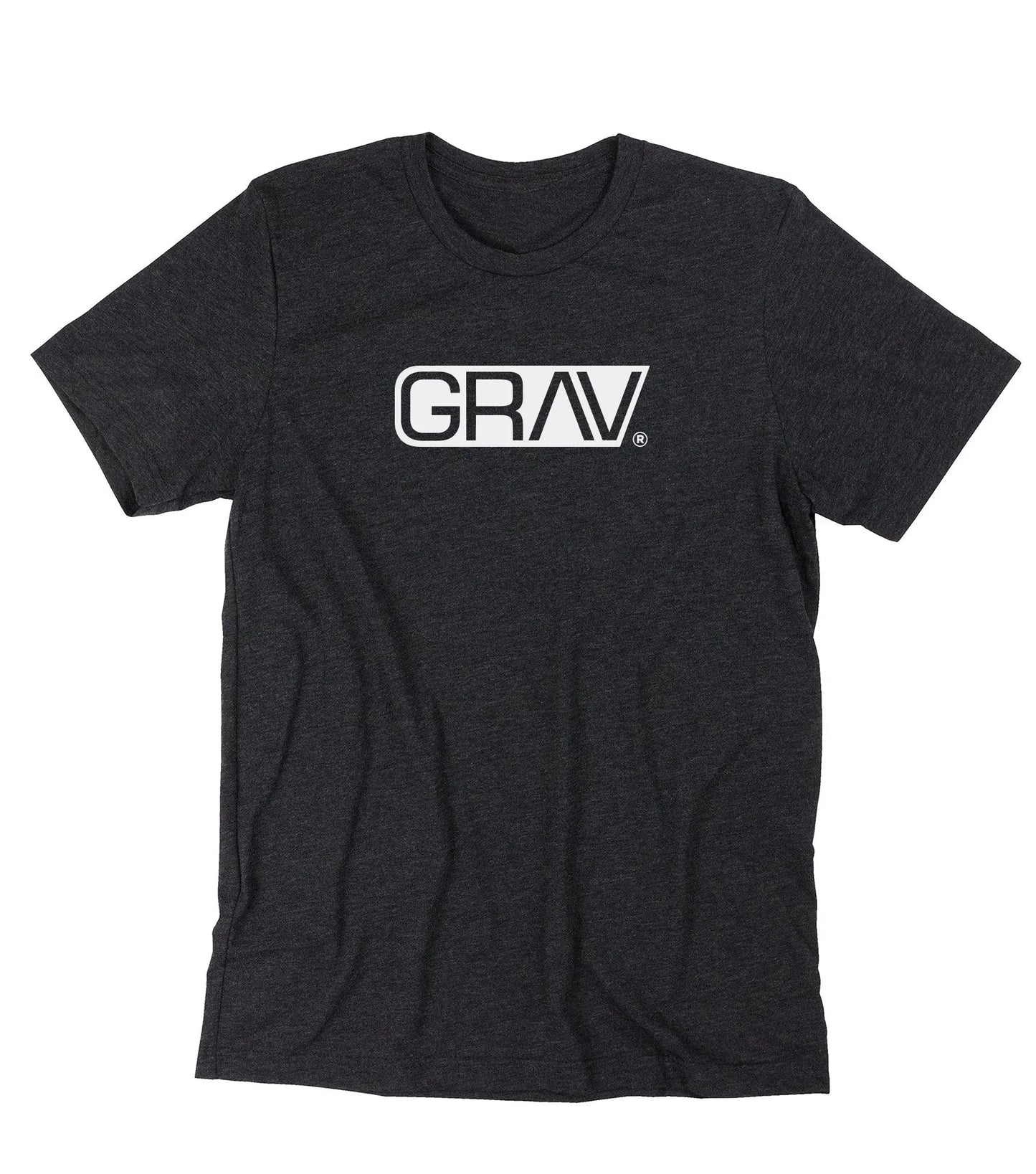 GRAV Heather Black Logo T-Shirt - Premium Cotton Tee - We The People 