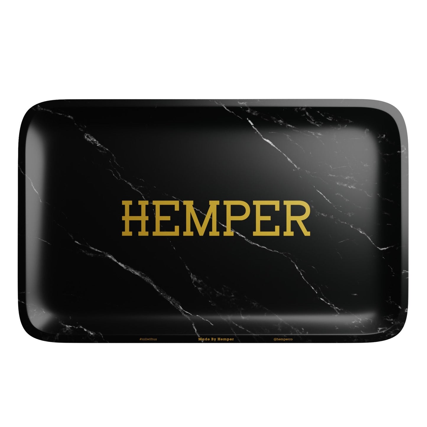 HEMPER Luxe Black Marble Rolling Tray - Multiple Sizes