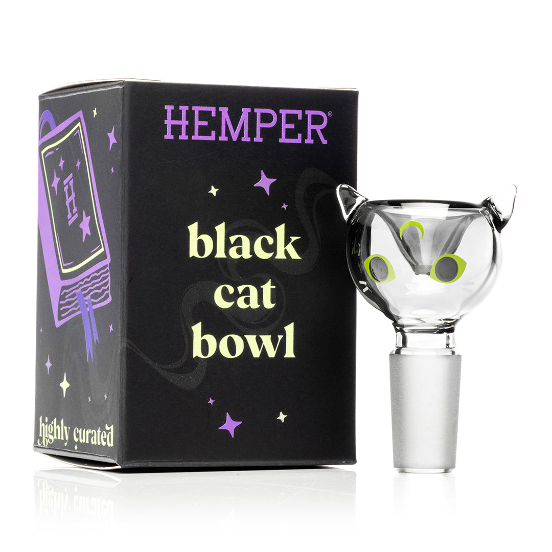 HEMPER Black Cat Bowl | 14mm Male Glass Bowl