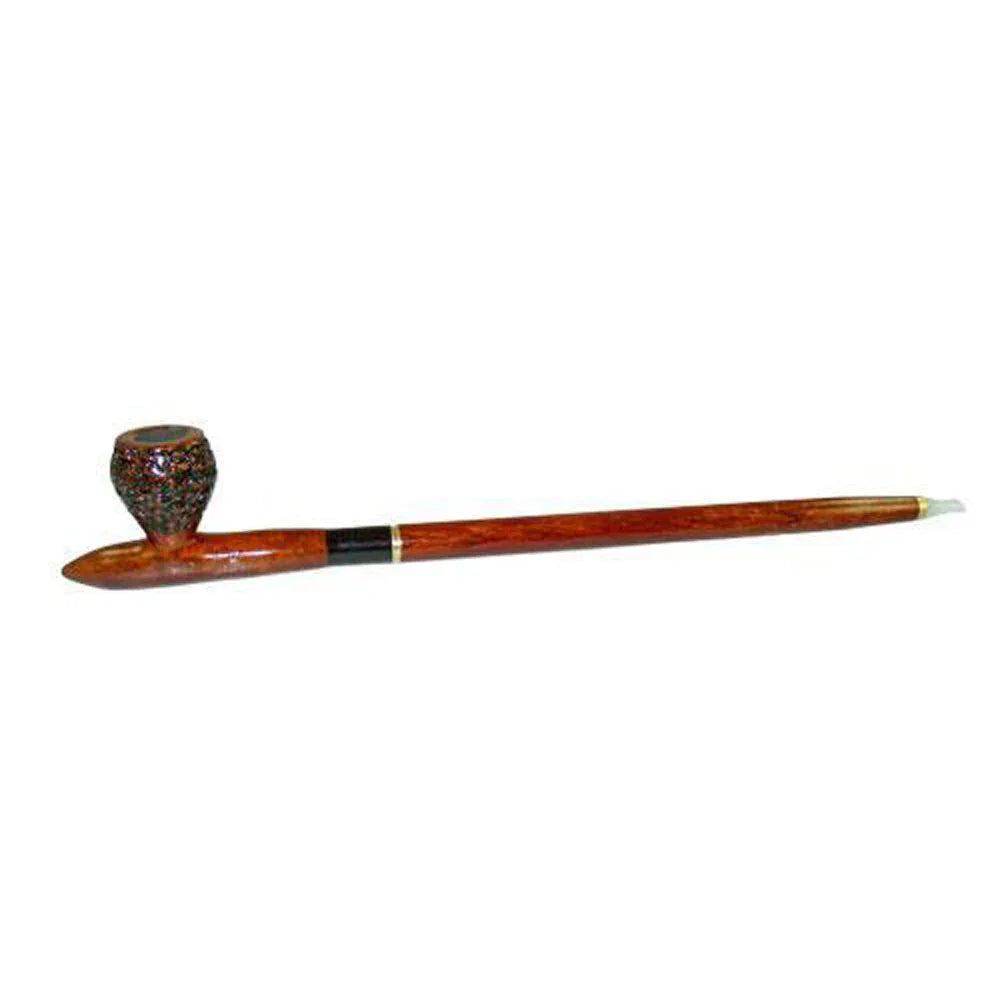 Engraved African Wood & Sassafras Tobacco Pipe - We The People 