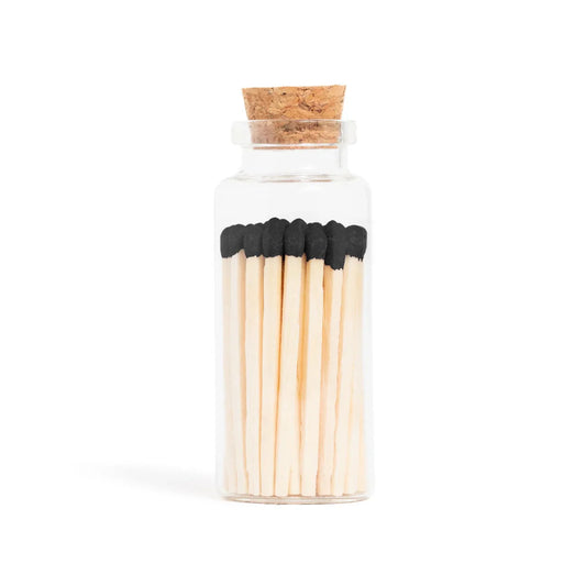 Matches | Medium Corked Vial | Black Tip-0