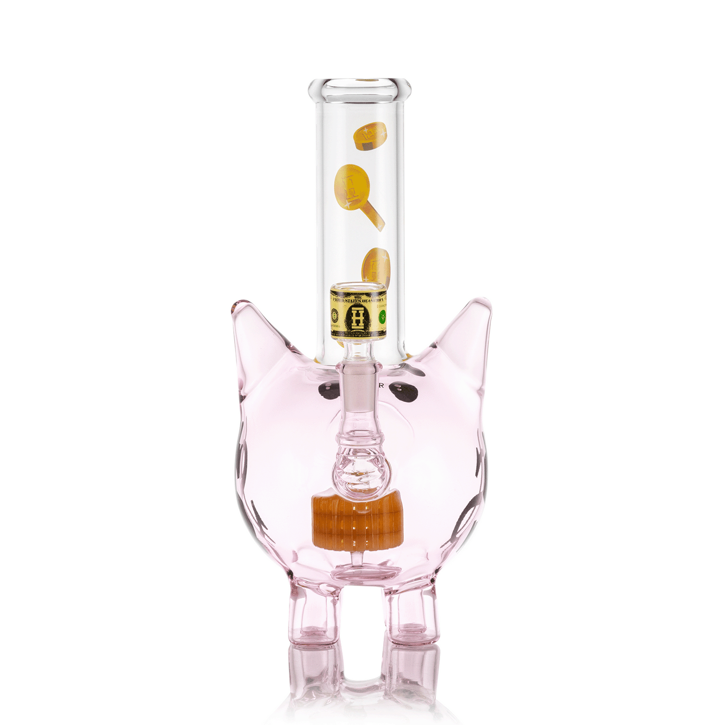 HEMPER Piggy Bank XL Bong | 9.5" Glass Water Pipe | Novelty Savings Design