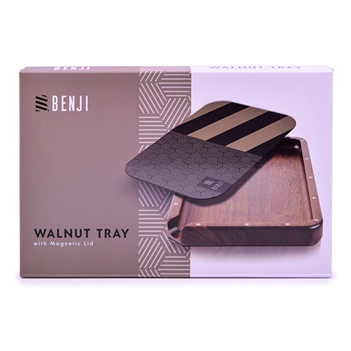 Benji - Walnut Rolling Tray Kit with Magnetic Lid - OG
