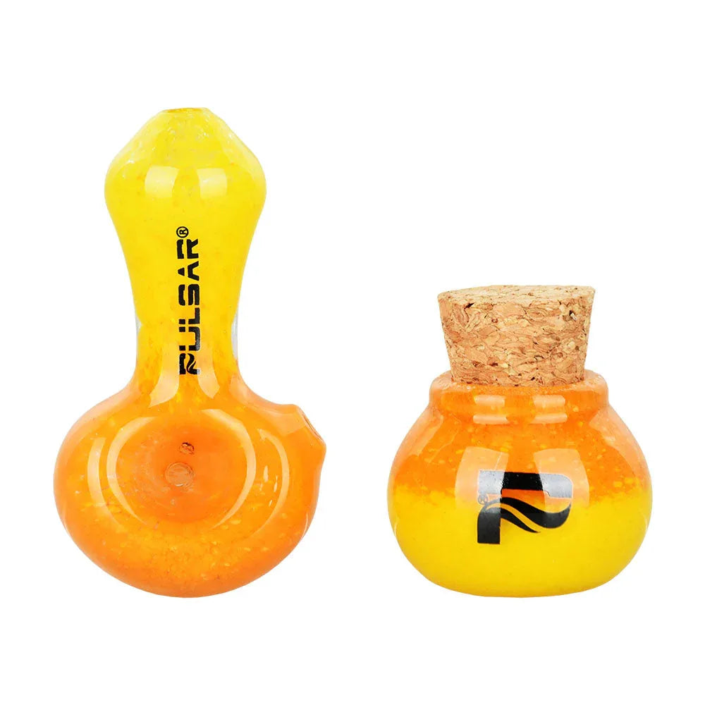 Pulsar Puff & Stash Glass Spoon Pipe with Jar | 2.5 Inch - We The People 