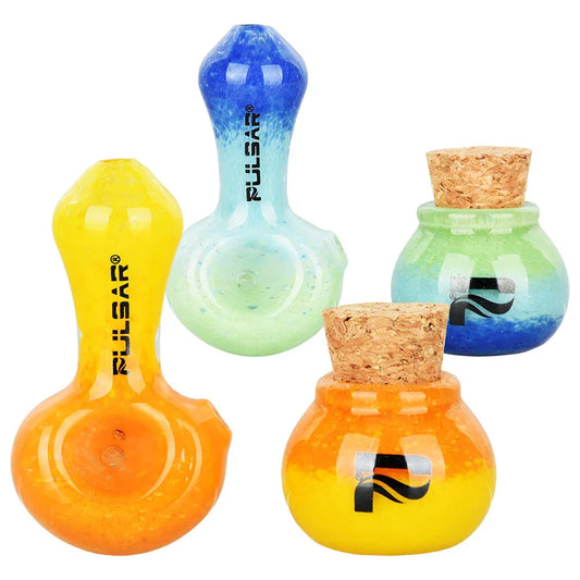 Pulsar Puff & Stash Glass Spoon Pipe with Jar | 2.5 Inch - We The People 