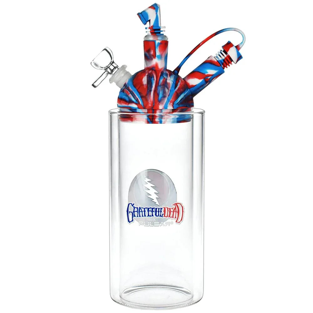 Grateful Dead x Pulsar Silicone & Glass Gravity Water Pipe | 11" Hybrid Design - We The People 