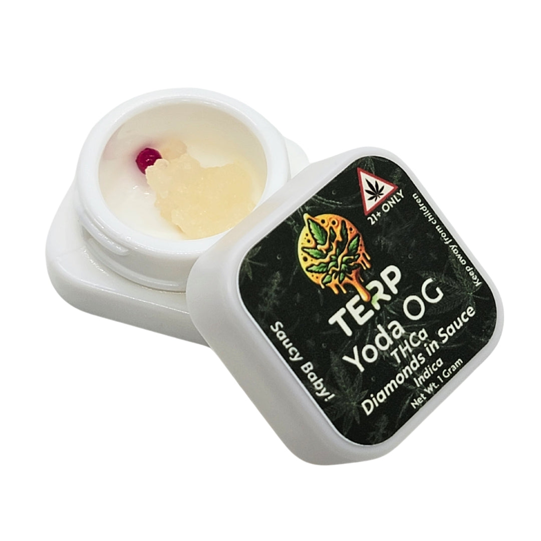 THCA Diamonds in Sauce - Yoda OG Indica | 1g Premium Concentrate