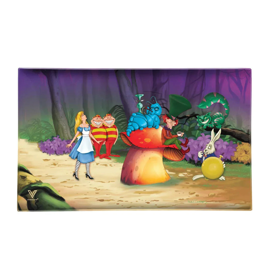 Alice Mushroom Glass Rolling Tray | Psychedelic Design - We The People 