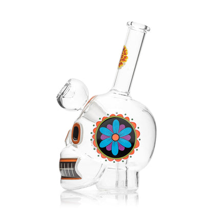 Dia De Los Muertos Skull Bong 6.1"