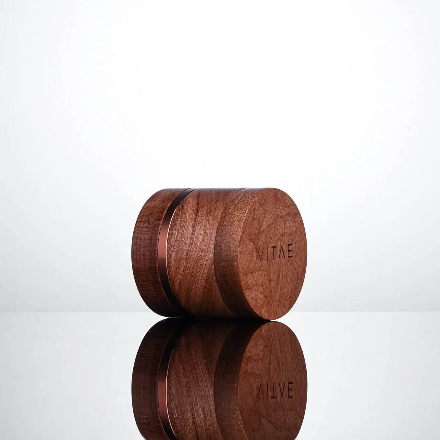 Vitae Glass Rosewood Grinder | 4-Piece Premium | Natural Rosewood & Rosegold | 2.5" - We The People 