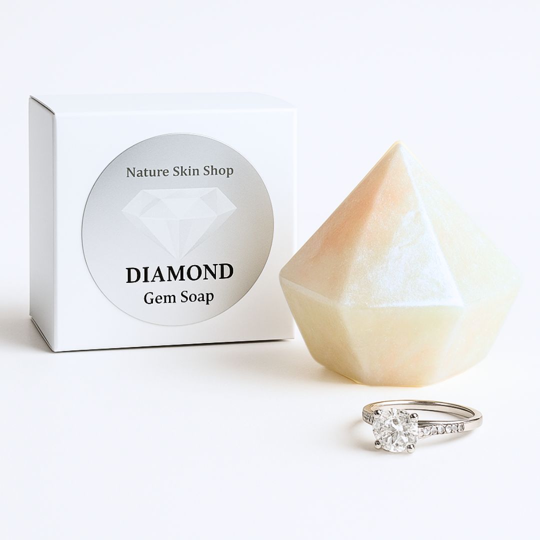 Diamond Birthstone Gem Soap with Hidden Silver Ring-0