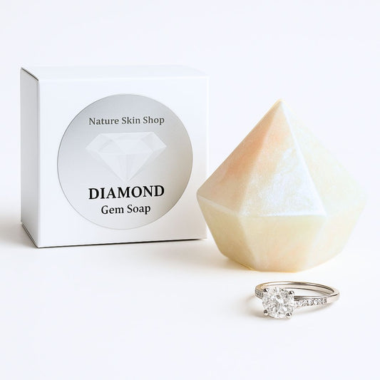 Diamond Birthstone Gem Soap with Hidden Silver Ring-0