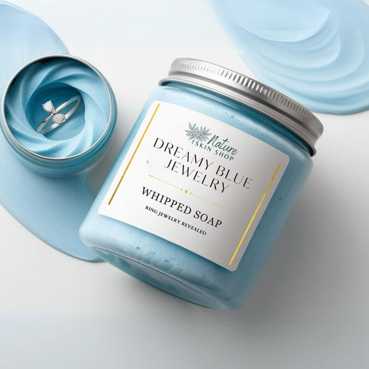 Dreamy Blue Jewelry Whipped Soap, RING REVEAL inside!-3