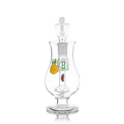HEMPER Pina Colada Bong | 6" Glass Water Pipe with Tropical Design