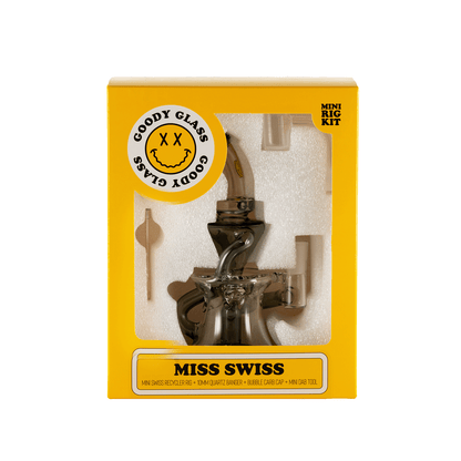 Goody Glass Miss Swiss Mini Dab Rig | 4-Piece Kit