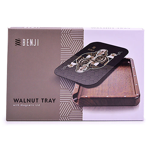 Benji Walnut Rolling Tray Kit with Magnetic Lid | King Franklin Design