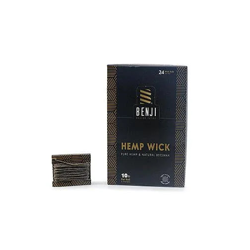 Benji Hemp Wick 10ft | Natural Beeswax Hemp Wick - 24 Rolls - We The People 