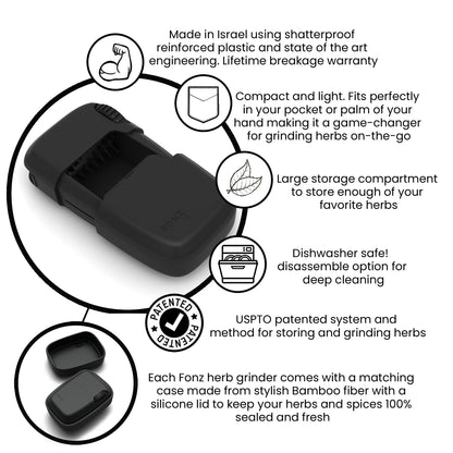 FONZ Space Grinder & Storage Combo | Premium Herb Accessory