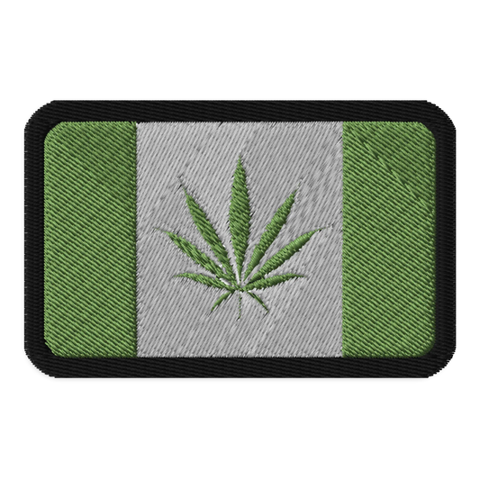 O' Cannabis Flag Patch | Canadian Parody Embroidered Patch | 3" Round - We The People 