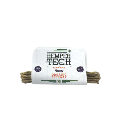 HEMPER Tech Organic Beeswax Hempwick | Natural Hemp Wick