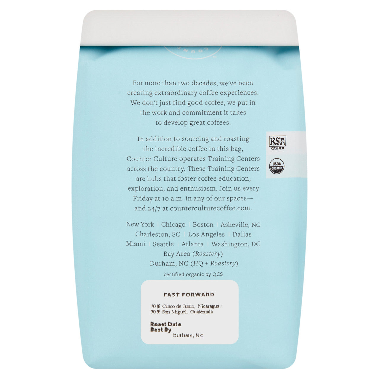 CCC Coffee Fast Forward Medium Roast - Case of 6 (12oz Bags)