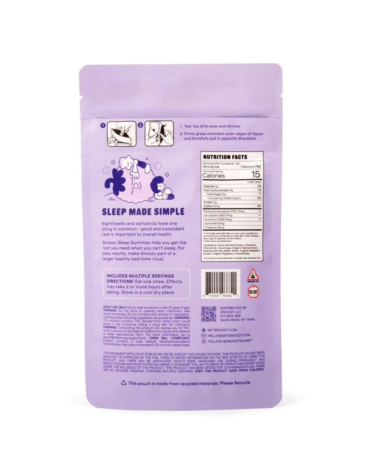 Snoozy Sleep with Benefits | Extra Strength Sleep Gummies