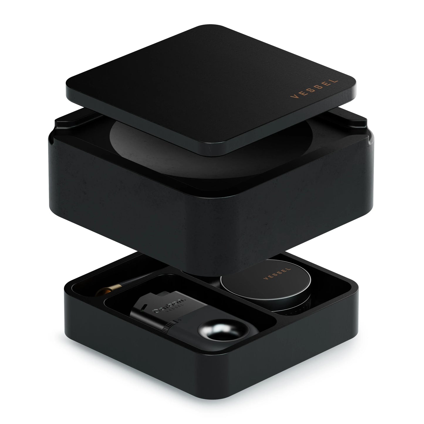 Vessel Ash Ultimate Ashtray & Storage - Black | Premium Multi-Function - We The People 