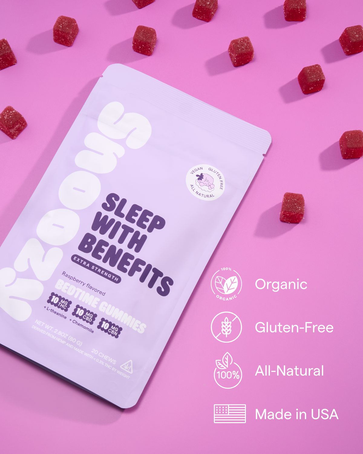 Snoozy Sleep with Benefits | Extra Strength Sleep Gummies