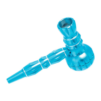 Aluminum Ribbed Smoking Pipe with Built-In Grinder | 2-in-1 Portable Pipe - We The People 