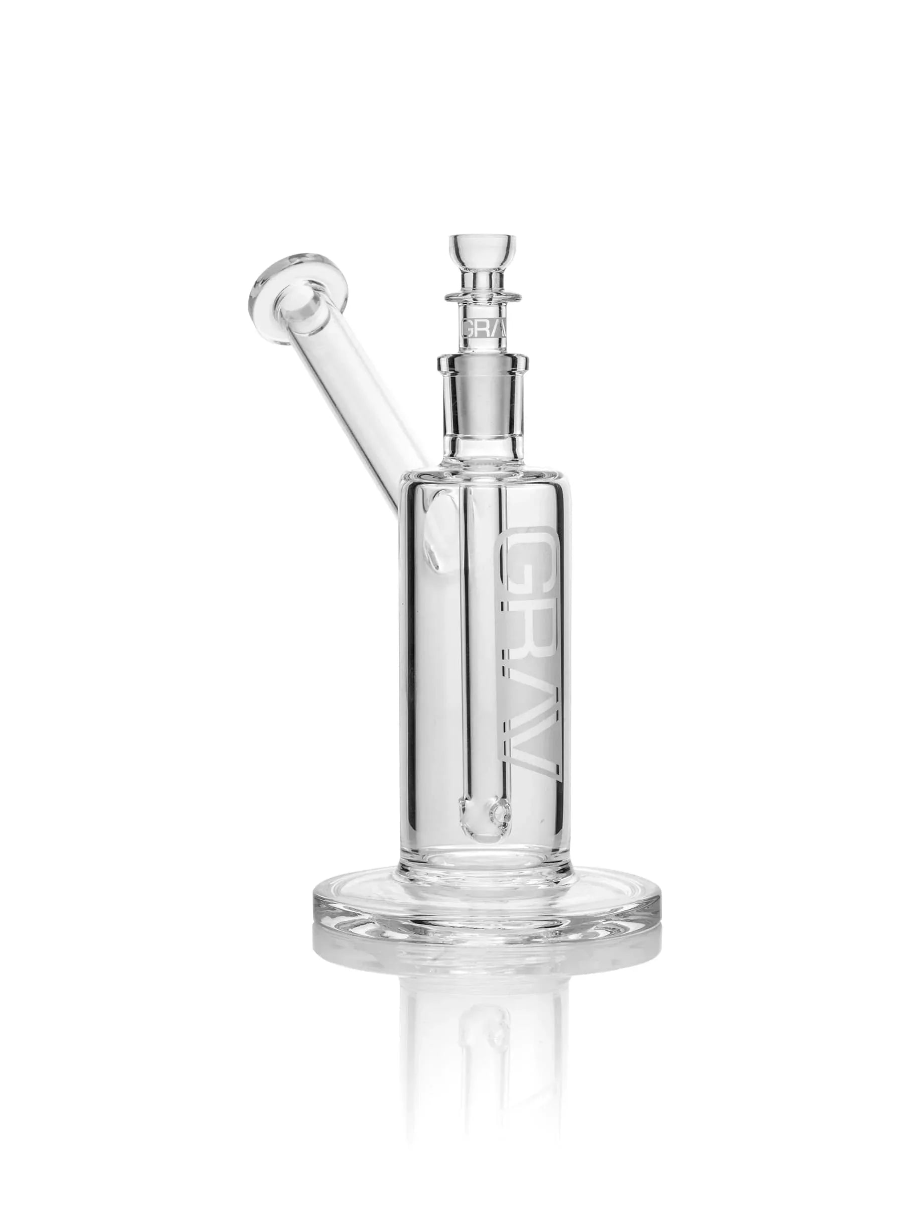 GRAV Medium Upright Bubbler | 7" | 14mm | Fission Downstem | Borosilicate Glass - We The People 