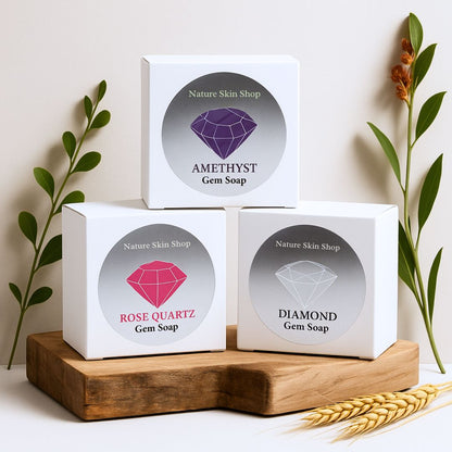 Aquamarine Birthstone Gem Soap with Hidden Silver Ring-3