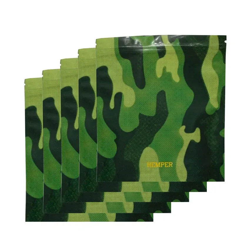 Hemper Smell Proof Bag Large Green 5-Pack - We The People 