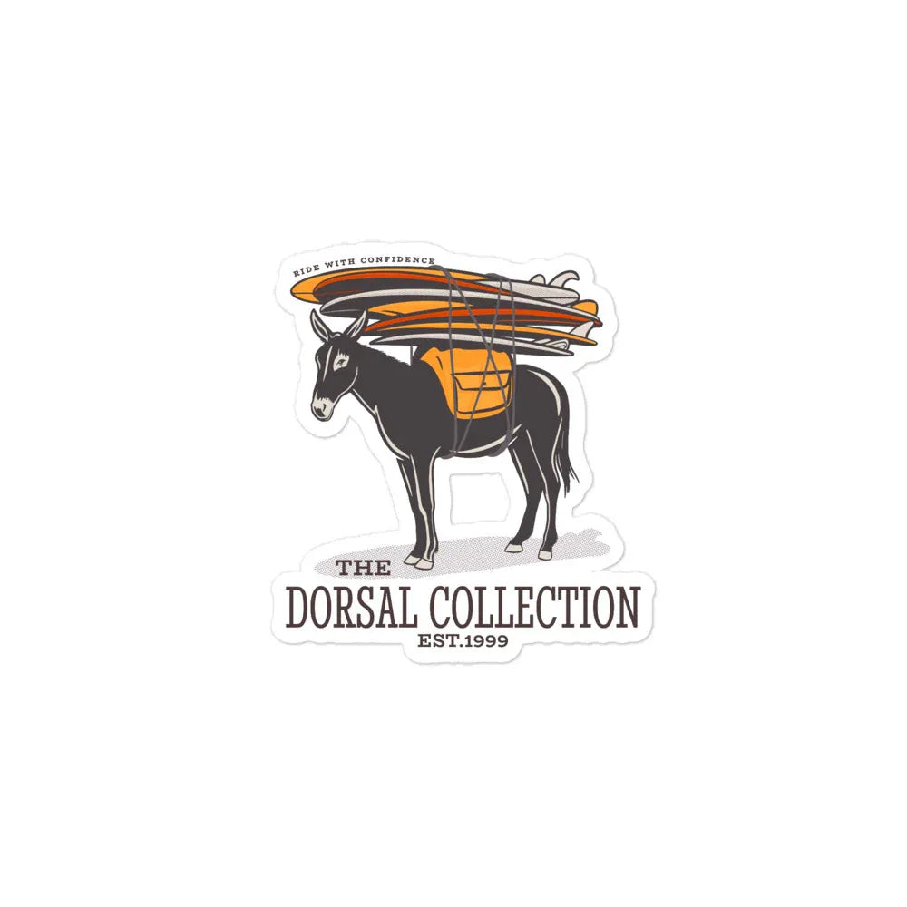 DORSAL Mule Sticker | Bubble-Free Vinyl Decal | Surf Graphics - We The People 