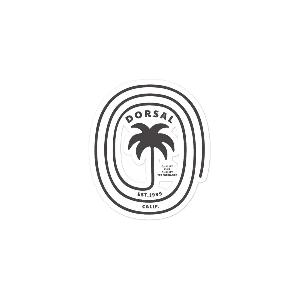 DORSAL Palm Tree Sticker | Bubble-Free Vinyl Decal | Tropical Surf - We The People 
