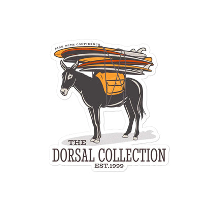 DORSAL Mule Sticker | Bubble-Free Vinyl Decal | Surf Graphics - We The People 