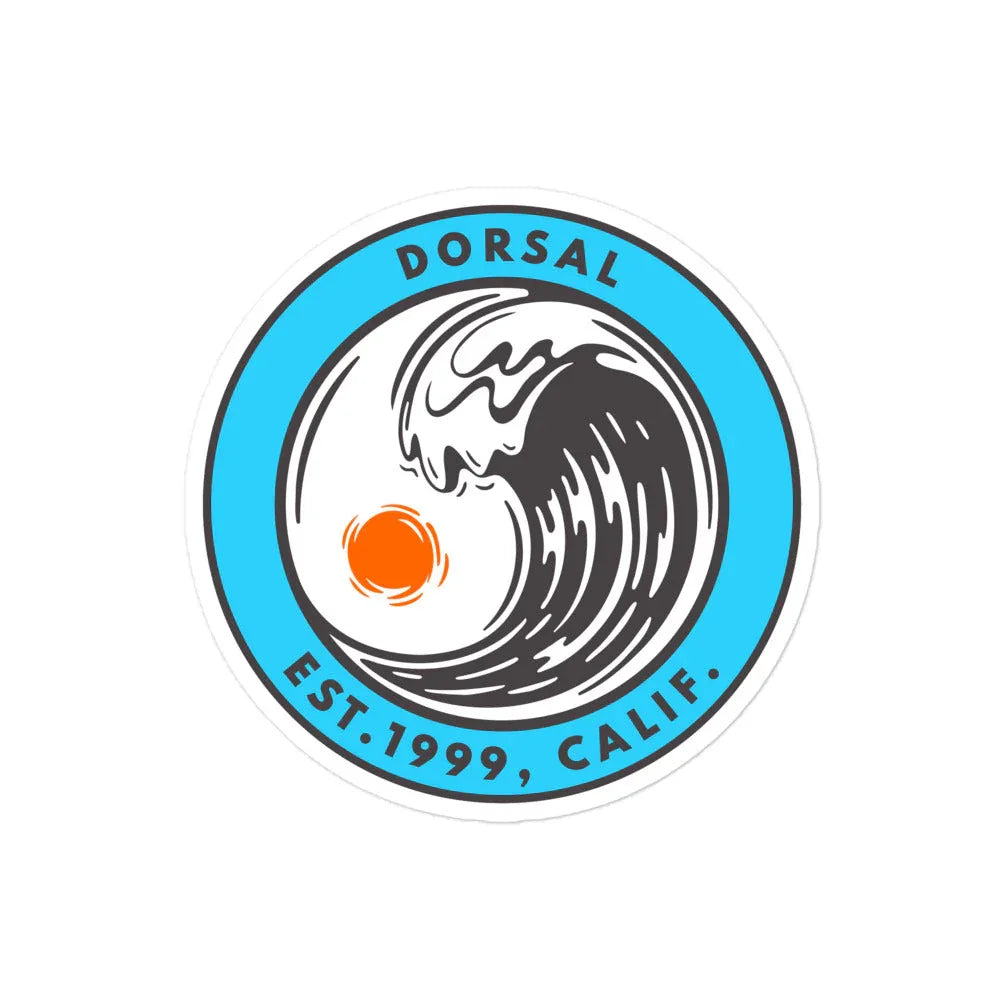 DORSAL Retro Sticker | Bubble-Free Vinyl Decal | Vintage Surf Graphics - We The People 