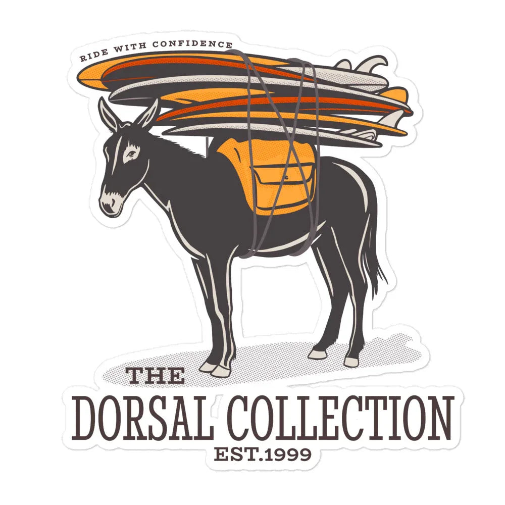 DORSAL Mule Sticker | Bubble-Free Vinyl Decal | Surf Graphics - We The People 