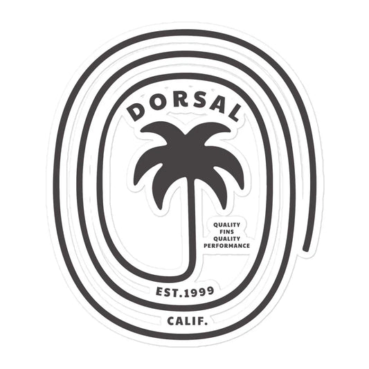 DORSAL Palm Tree Sticker | Bubble-Free Vinyl Decal | Tropical Surf - We The People 