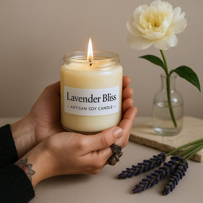 Lavender Bliss Artisan Soy Candle-1