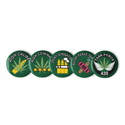 Cannabis Achievement Buttons | Video Game Parody Pins | Collectible Set - We The People 