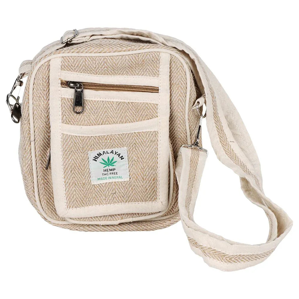 Himalayan Hemp Neutral Shoulder Bag - 8" x 7.5" - We The People 