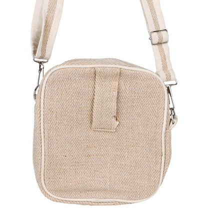 Himalayan Hemp Neutral Shoulder Bag - 8" x 7.5" - We The People 