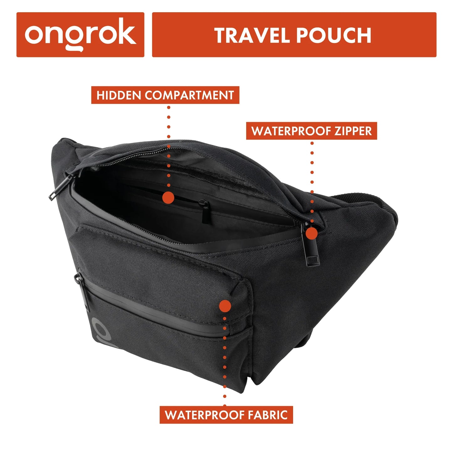 ONGROK Carbon-Lined Fanny Pack | Smell Proof Travel Pouch with Combo Lock - We The People 