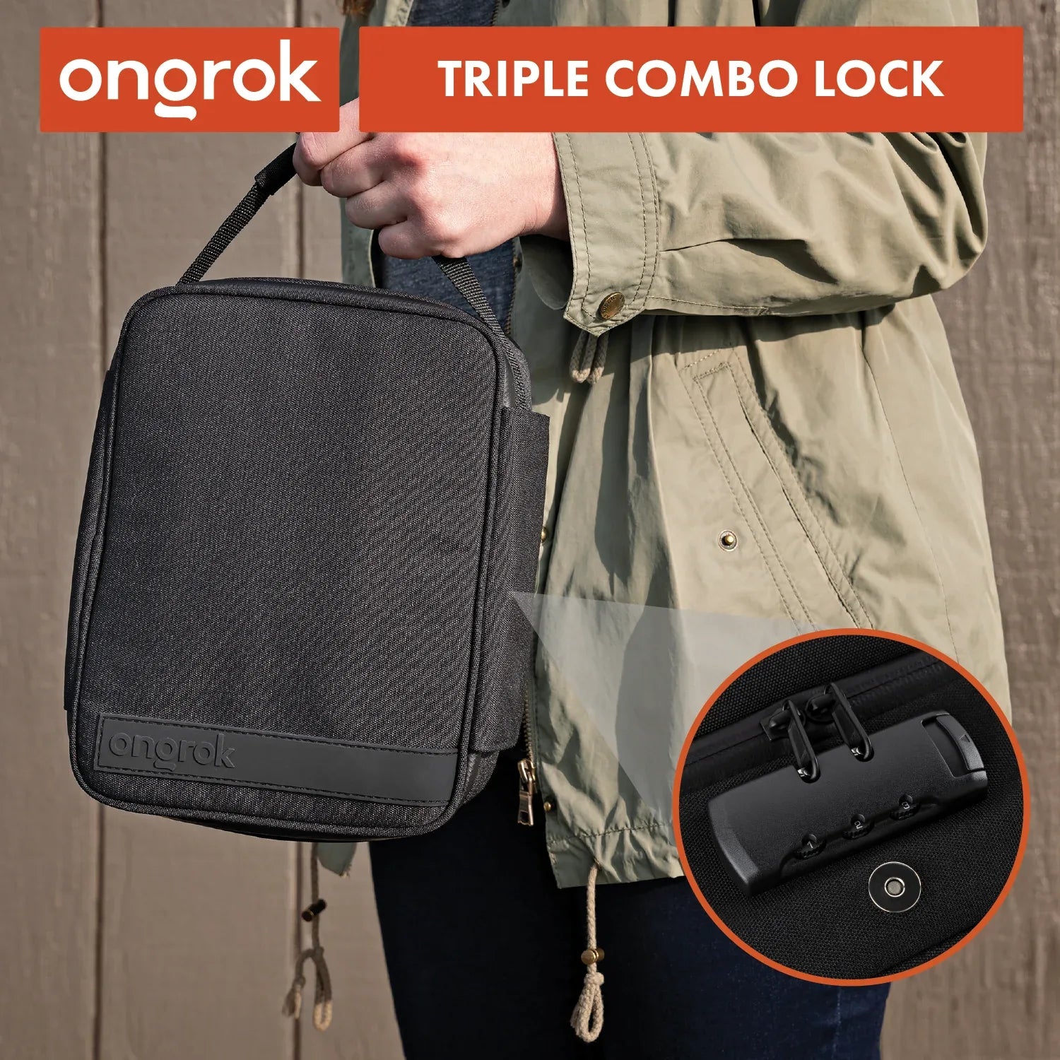 Ongrok Large Carbon-Lined Case with Combo Lock | Smell Proof Lockable Storage - We The People 