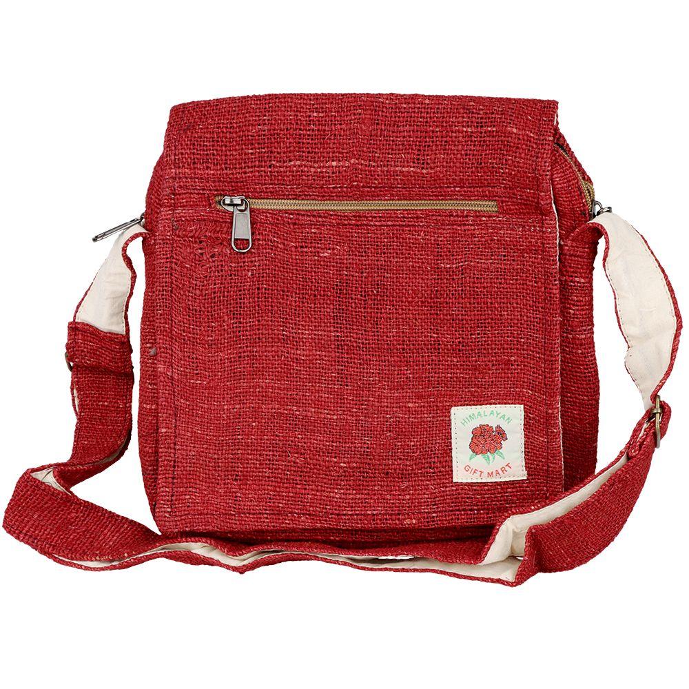 Himalayan Hemp Messenger Shoulder Bag 10" x 11" | Eco-Friendly - We The People 
