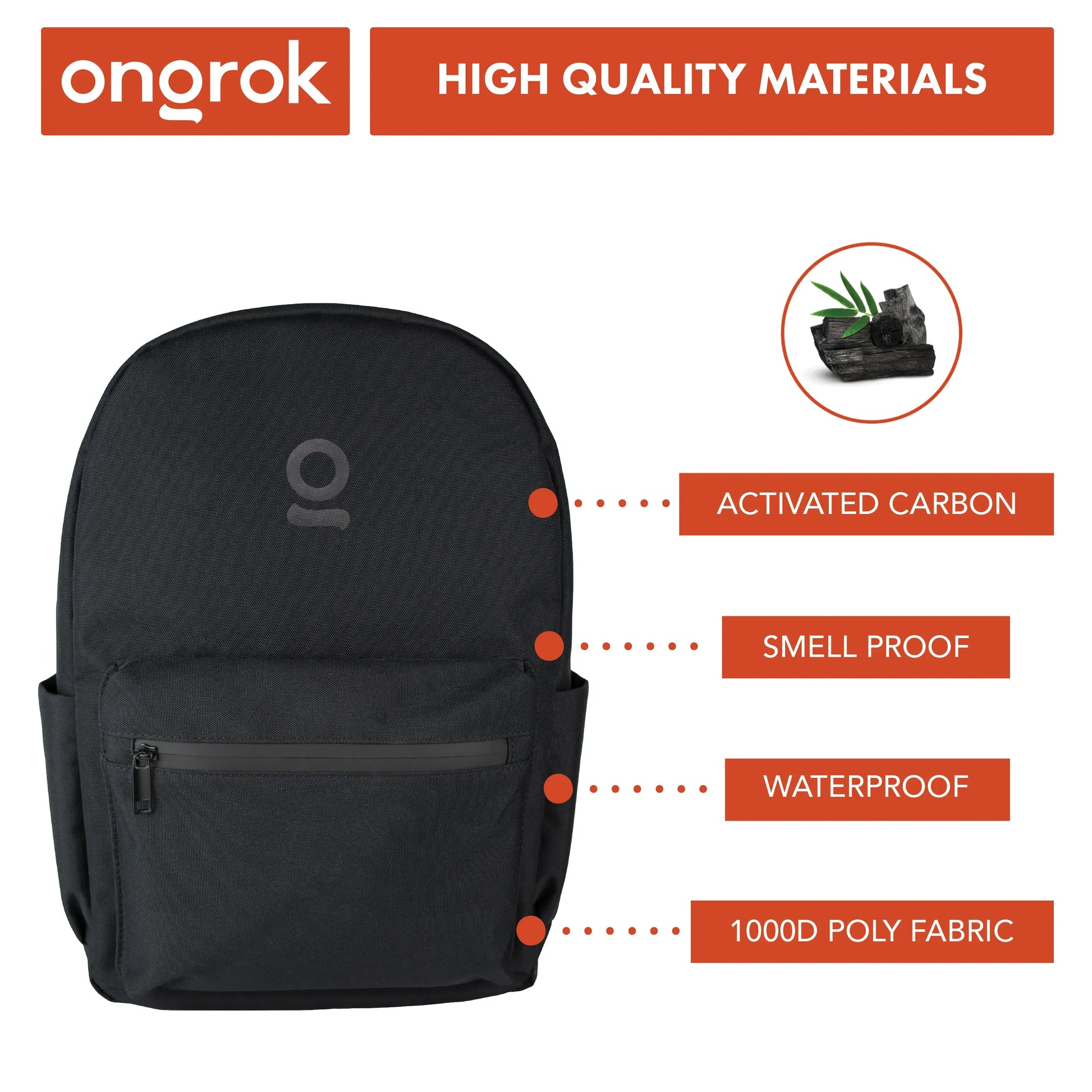 ONGROK Carbon-Lined Backpack | Smell Proof with Combo Lock 16.5x11.5x5.5 - We The People 