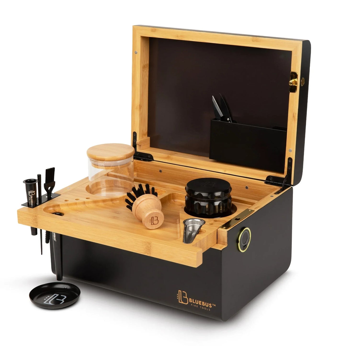 Storage Stash Box with Fingerprint Lock | Bamboo All-in-One Organizer - We The People 