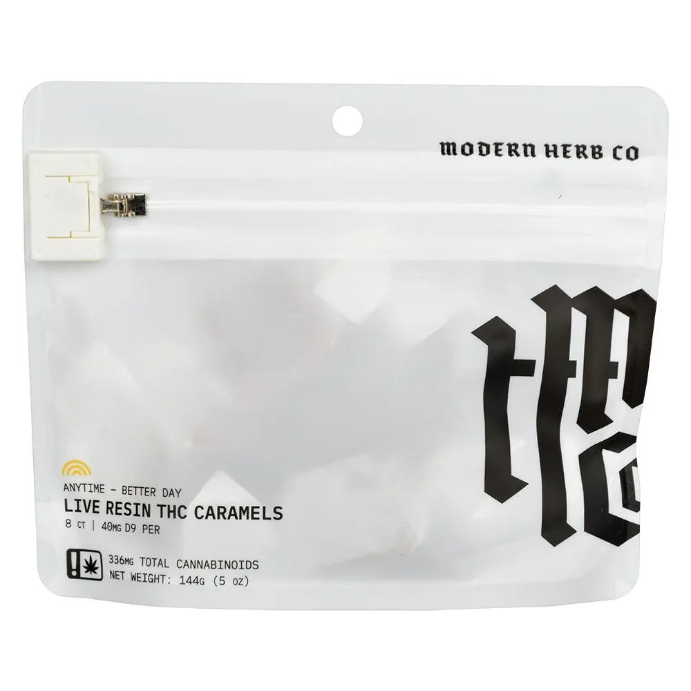 D9 THC Live Resin Caramels | 320 mg & 400 mg | 8-Pack Bags - We The People 