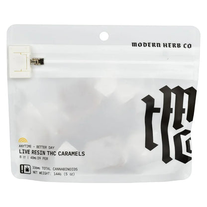 D9 THC Live Resin Caramels | 320 mg & 400 mg | 8-Pack Bags - We The People 