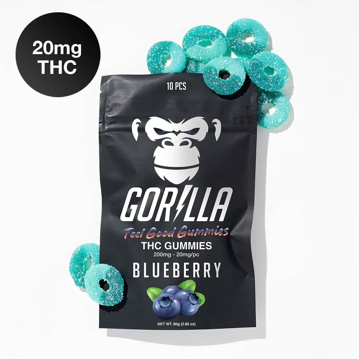 Gorilla Delta 9 THC Gummies | 20 mg | 10-Pack - We The People 